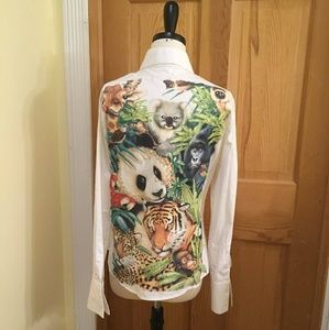 Jungle Animals button up top